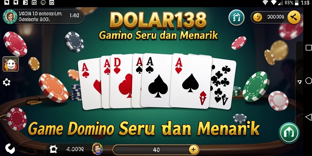 Tampilan gameplay menarik di DOLAR138 saat bermain Domino.