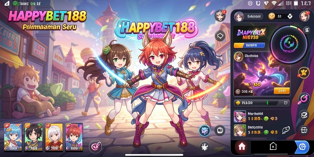 Tangkapan layar dari gameplay seru Anime di HAPPYBET188.