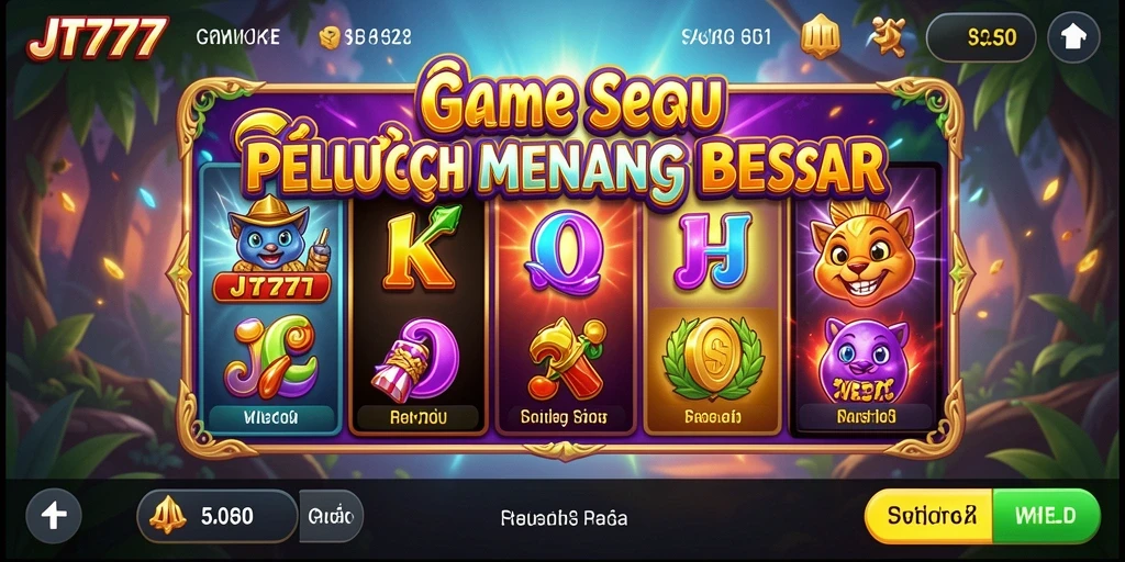 Tampilan gameplay menarik dari JT777 dengan berbagai tema slot.