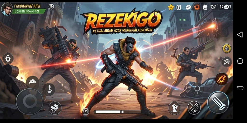 Tampilan gameplay seru dan mendebarkan di REZEKIGO.