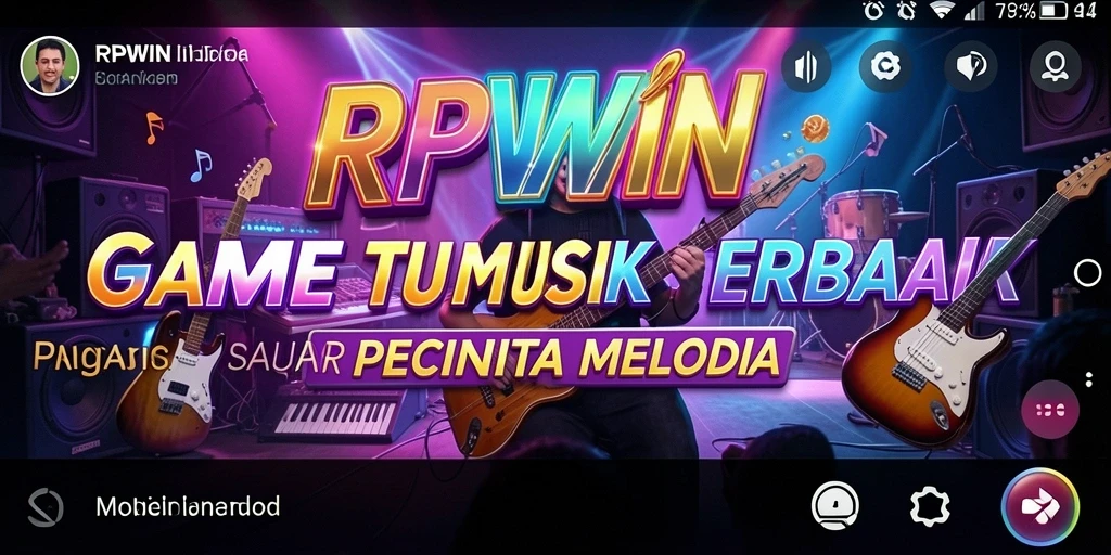 Tangkapan layar utama RPWIN menampilkan gameplay interaktif dan lagu-lagu seru.
