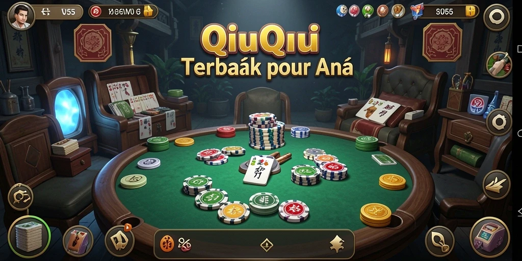 Tampilan gameplay QiuQiu yang seru dan kompetitif.